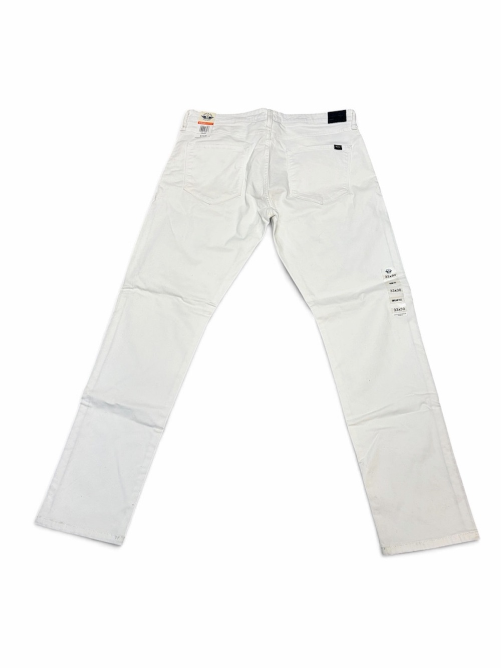 Dockers Men’s White Straight Jeans with Orange Tag